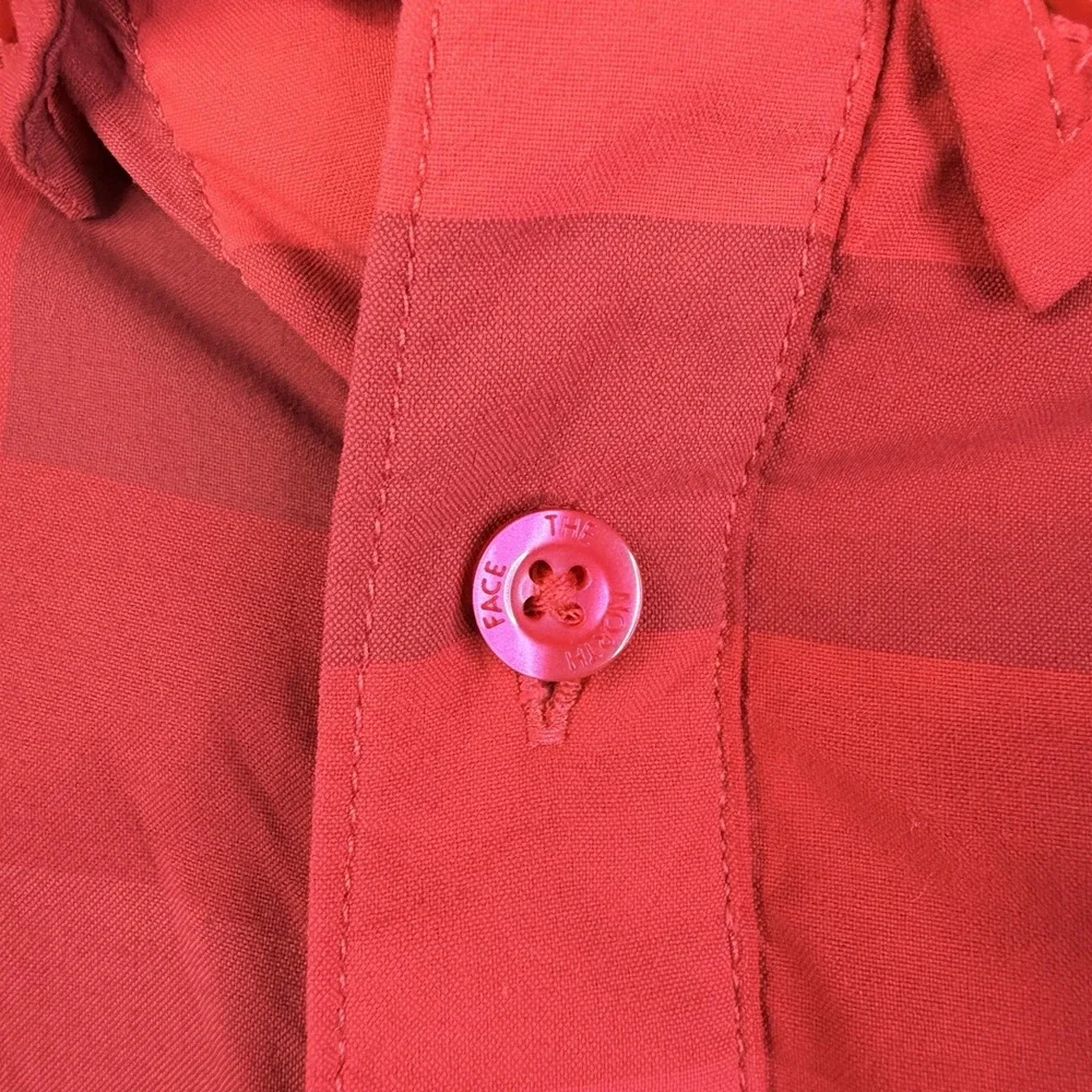 The North Face Mens Plaid Short‎ Sleeve Button Down Monanock Shirt Red XXL